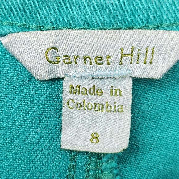 Garnet Hill Turquoise Denim Pencil Classic Mini Jean Skirt Women's 8 - Picture 2 of 8